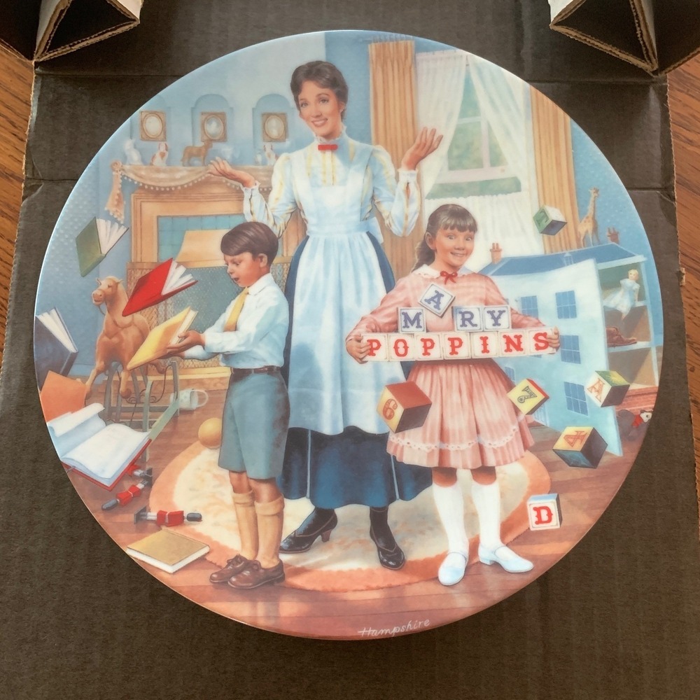 Disney Mary Poppins A Spoonful of Sugar Knowles Plate 1989 COA Box 8313A